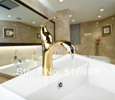 deck mounted one hole luxury golden bathroom bathtub tap faucet mixer 9828k/1