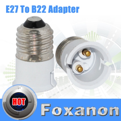 foxanon brand e27 to b22 adapter material fireproof material socket adapter.led lamps corn bulb light ure 1pcs/lot