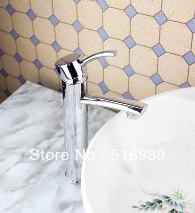 modern waterfall spout polished chrome bathroom basin faucet sink mixer tap tree808