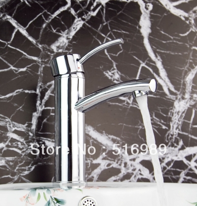 sink mixer tap brushed chrome waterfall bathroom basin faucet single handle tree818