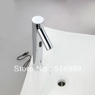 brass automatic sensor faucets cold and water mixer sense faucet basin hand washer dc6v/ac auto-sensor faucet sf-06 [automatic-sensor-faucet-1258]