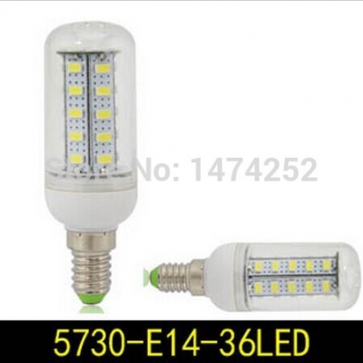 220v led lamps 11w e14 smd 5730 led corn bulb lamp 36 leds warm white /white led lighting,5730 e14 lamp 36led zm00251
