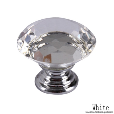 40mm diamond shape clear crystal sparkle glass kitchen cabinet knobs furniture wardrobe dresser cupboard door knobs 0535-wt