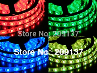 5050 300 5m led strip smd flexible light 60led/m waterproof warm/white/red/green/blue string 10m/lot