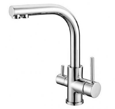 chrome kitchen sink faucet swivel spout mixer tap with purified water outlet faucet [kitchen-faucet-4059]