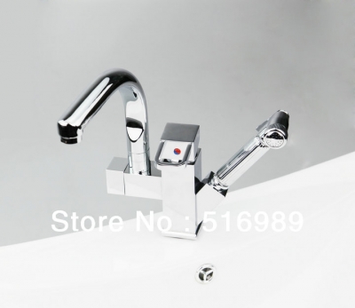 chrome polished /cold water 360 degree swivel kitchen tap faucet pull out basin mixer brass tree1