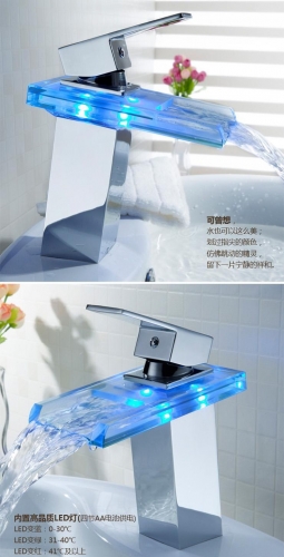 copper sink chrome led lighting color changing bathroom faucet and cold mixer tap torneira bahtroom led banheiro grifo led