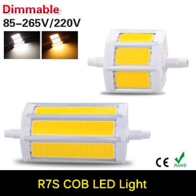 dimmable r7s cob led light lamp 10w 15w r7s led corn bulb 78mm j78 118mm j118 ac85-265v 110v 220v lampada led halogen floodlight