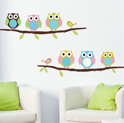 e-pak qt01 wall decals kids bedroom &baby /living room stickers art decor room-bird