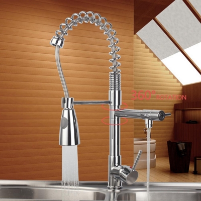 hello new kitchen swivel sprayer dual water way faucet vessel sink mixer torneira da cozinha 97168d056/2 brass chrome tap