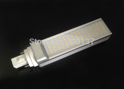 led horizontal plug lamp 12w e27/g24 ac85-265v input smd3014 120pcs, brightness led chip warm/ cold white