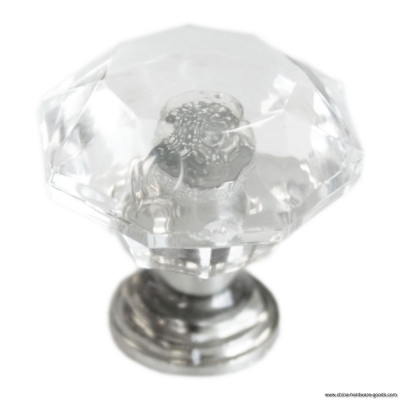 probrico 15 pcs diamond shape crystal glass hardware drawer home furniture kitchen cabinet handles