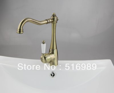 s antique copper brass kitchen sink bathroom basin sink mixer tap brass faucet ls 0012