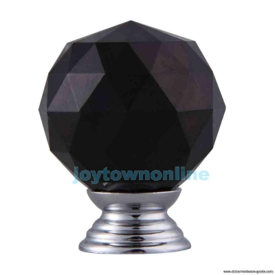 sphere black crystal single-arch bedroom fashion furniture handles knobs #1jt