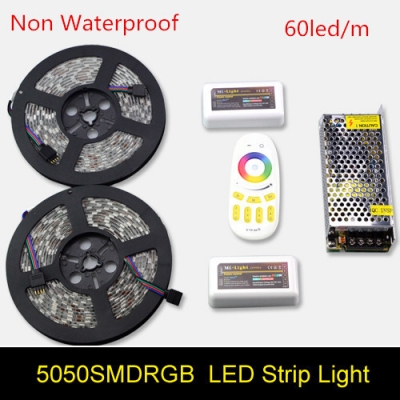10m 2*5m 5050 smd non-waterproof rgb led strip 300 led flexible led string ribbon tape + 4-channel controller + 10a power supply