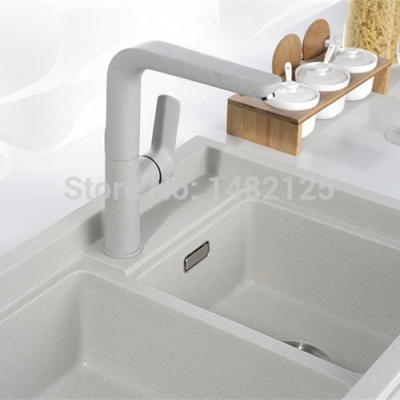 2015 new design one handle brass sandbeige sink mixer tap painted kitchen faucet