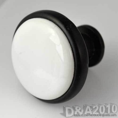 2015 new style modern round ceramic white wardrobe hardware drawer cabinetdoor handle knob pull [Door knobs|pulls-2]