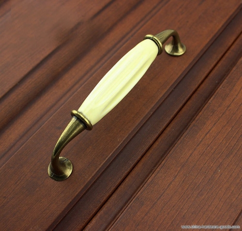 204128-l8 128mm green bronze vein ceramic door handle/ ambry drawer door knob