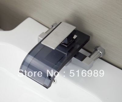 bathtub new glass waterfall bathroom basin sink mixer tap chrome brass faucet wall mount hejia29 [wall-mounted-8995]
