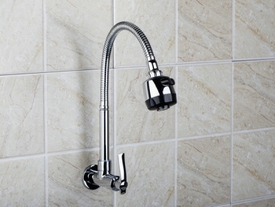 e_pak rq8551-2 wall mounted single cold all around rotate with plumbing hose swivel 2-function water outlet faucet