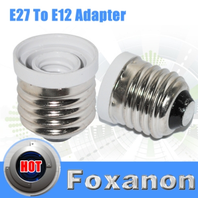 foxanon brand e27 to e12 base led light screw light lamp bulb socket adapter converter 5730 5050 lighting use 10pcs/lot