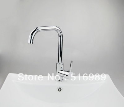 kitchen brass swivel chrome single hole faucet deck mount mixer tap bathroom sink tap basin mixer faucet vessel faucet nb-051