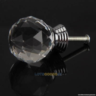 ls4g 1x crystal glass clear cabinet knob drawer pull handle for door wardrobe