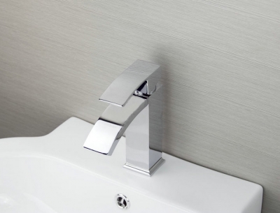 short /cold water single hole basin faucet waterfall faucet chrome finish bathroom sink mixer tap bre534