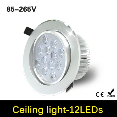 super bright 36w cree led ceiling lamp recessed aluminum body downlight ac 110v / 220v with led driver for home lighting 4pcs