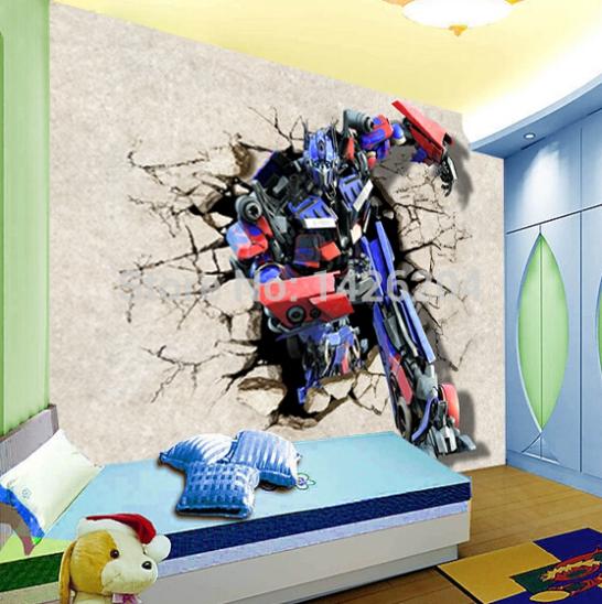3d transformers cartoon po wall paper murals for kids bedroom boys bedroom wallpaper,custom wallpapers