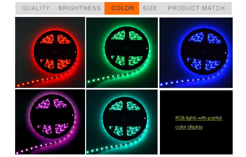 10m 5050 smd waterproof rgb led strip 60led/m flexible led string ribbon tape + 4-channel controller + 10a power adapter