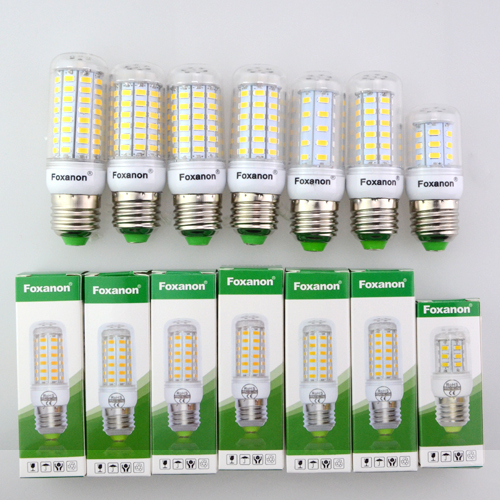 smart ic chip e27 220v led lamp smd5730 led corn bulb lampada led light 24 36 48 56 69 72 81 89leds bulb longer life span