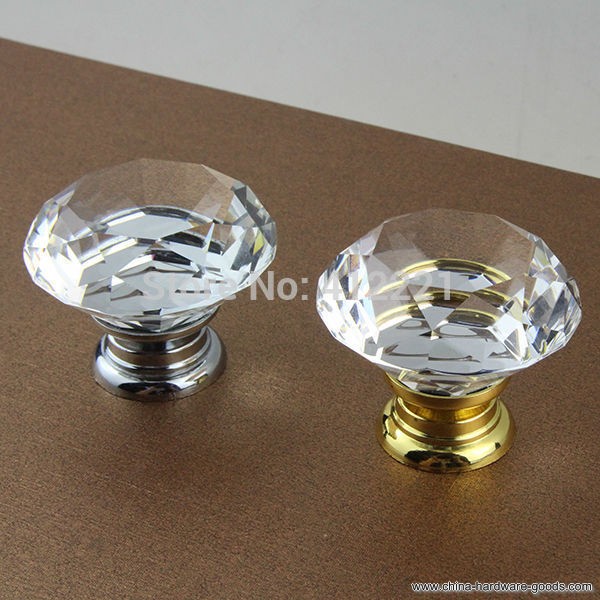 2015 new 1p/l dia . 50mm / 2 inch large luxury fashion decoration crystal diamond cabinet drawer knobs and handles - Click Image to Close