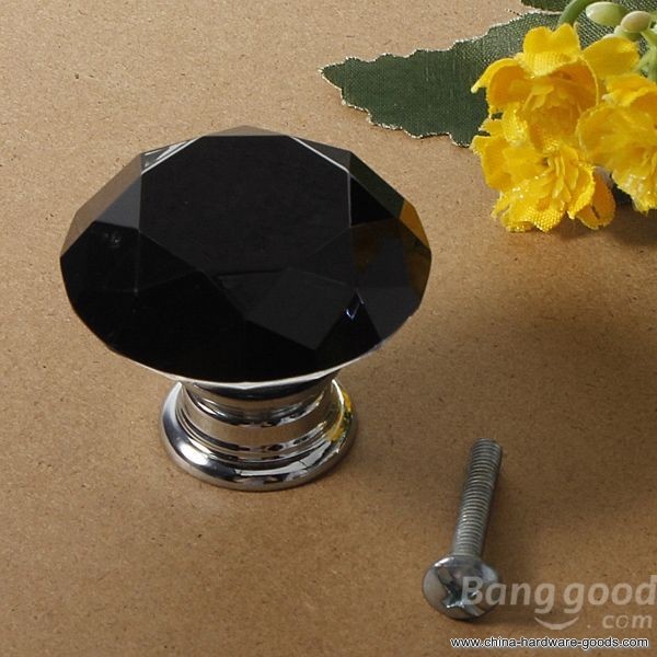 antizen 40mm diamond crystal doorknob drawer cabinet handle knob screw - Click Image to Close