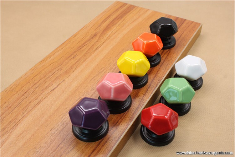 ceramic candy color cabinet handles and knobs furniture fittings home decorations - Click Image to Close