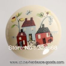 childern room cartoon handle rural style ceramic drawer knob for cupboard/shoes cabinet/closet