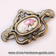 europe&american style modern fashion furniture handle zinc alloy and ceramic pull for cupboard drawer