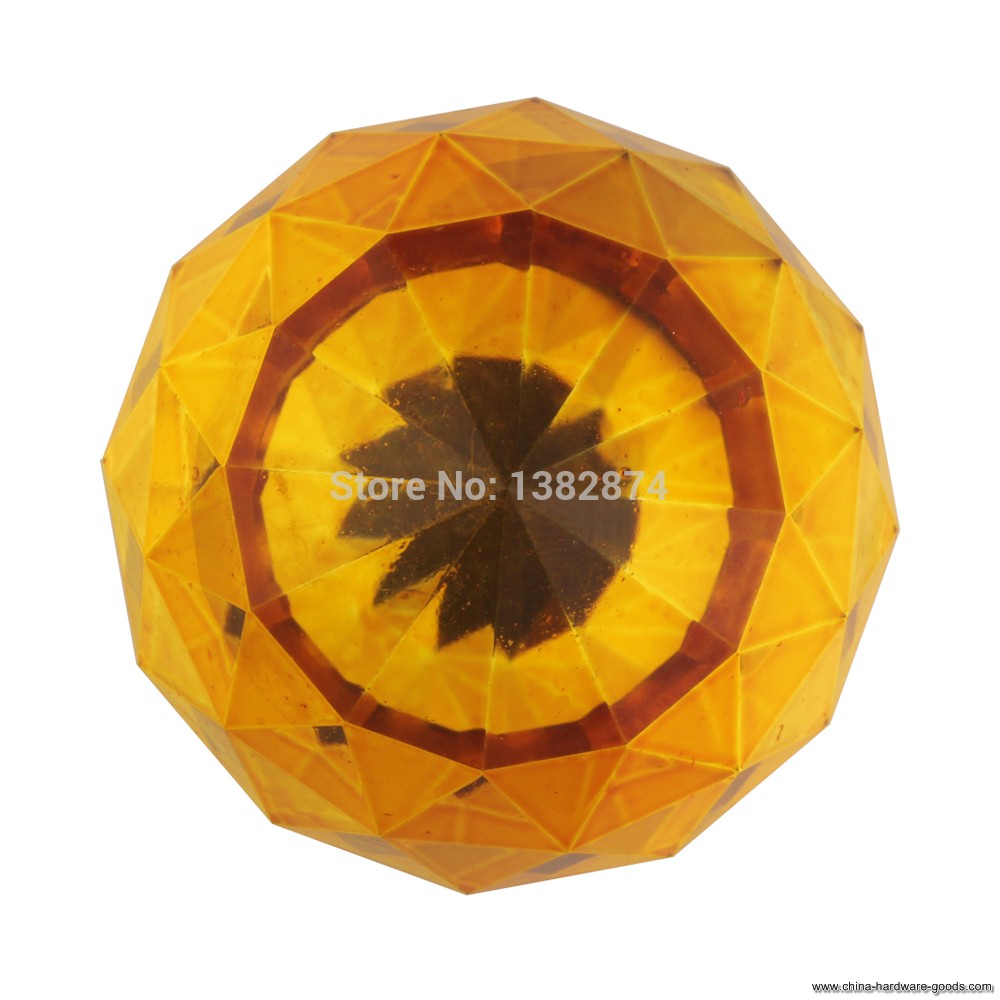 beautiful sphere crystal single-arch modern furniture handles knobs yellow color a#v9 68298.04 - Click Image to Close