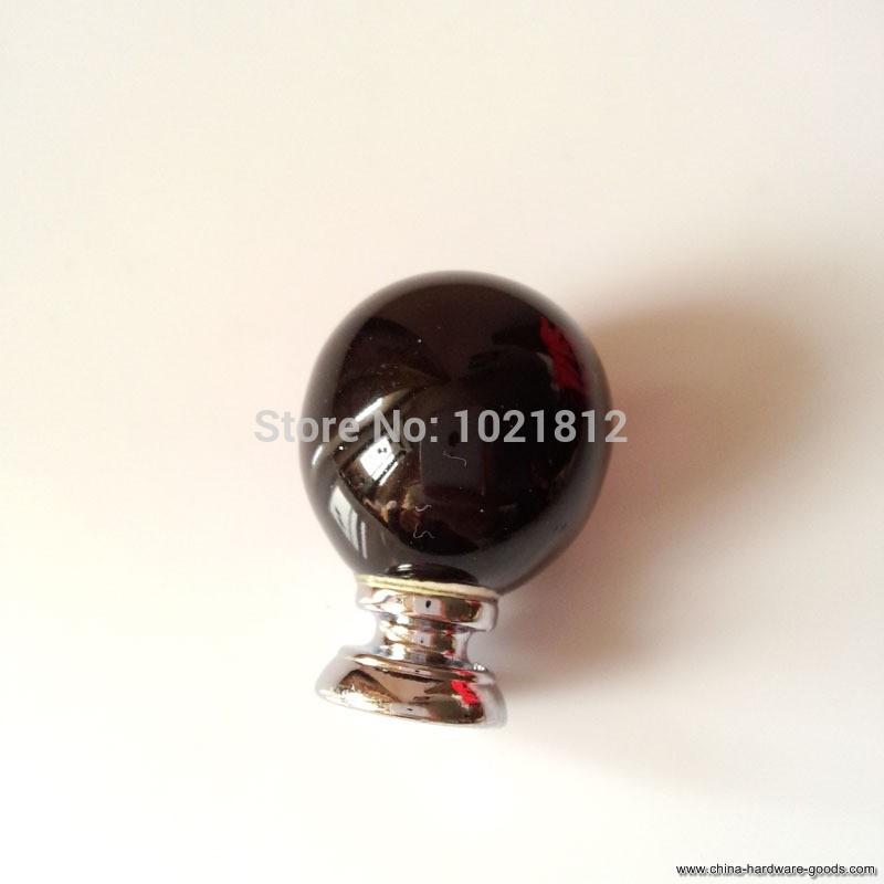 black solid round ceramic cabinet knobs cabinet cupboard closet dresser knobs handles pulls 27mm kitchen bedroom kid's room - Click Image to Close