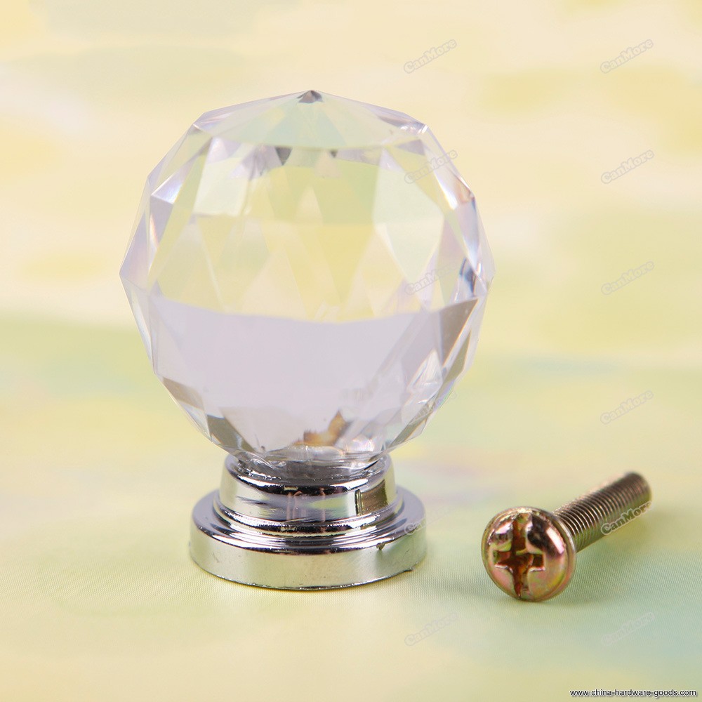 canmore cute fashion 1pcs 30mm crystal cupboard drawer cabinet knob diamond shape pull handle #06 newest price - Click Image to Close
