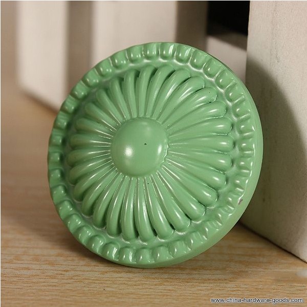 china colorful flower ceramic knob door cabinet cupboard drawer handle - Click Image to Close