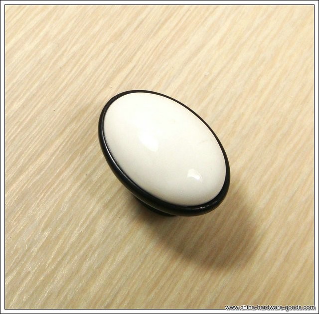 decorative design black ceramic zinc alloy kitchen cabinet furniture knobs (l:40mm,w:30mm) - Click Image to Close