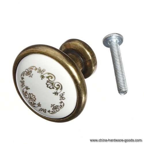 round door knobs cabinet drawer cupboard locker kitchen pull ceramic handle antique bronze ceramic knob wardrobe handle pull - Click Image to Close