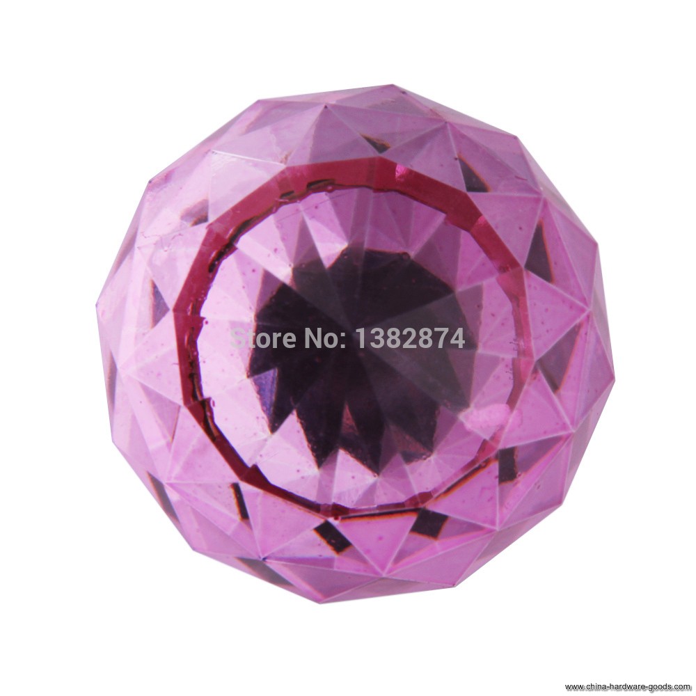 beautiful sphere crystal single-arch modern furniture handles knobs light pink a#v9 68298.06 - Click Image to Close