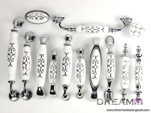 ceramic cabinet handle / cabinet pull ag99pc c:128mm - Click Image to Close