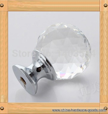 dia.32mm clear crystal glass cabinet knob door knob, crystal knob / tv stand pull / door pull