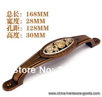 mzjcd6741128 golden crack cafe ceramics handshandle archaize handle european drawer handle door bronze pull handle