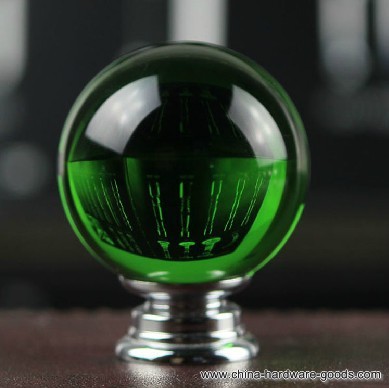 10pcs dia.40mm round green ball crystal door knob furniture ornaments handle