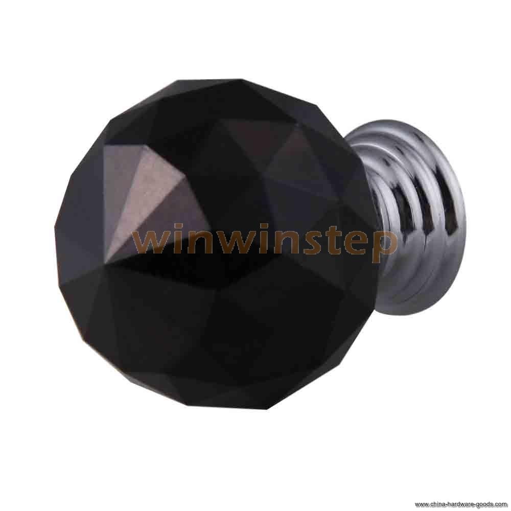 bs#s sphere black crystal single-arch bedroom fashion furniture handles knobs - Click Image to Close