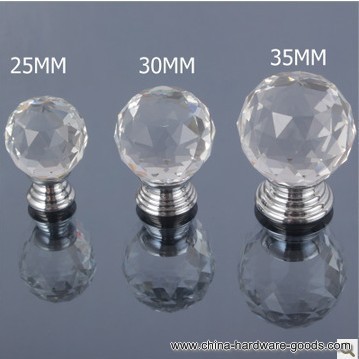 morden design crystal knob househood pull handle 30mm